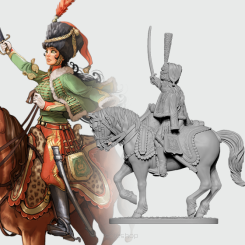 Victoria the French Hussar (28 mm metal)