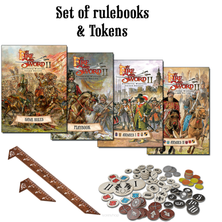 Set of rulebooks & tokens / Zestaw podręczników i znaczników